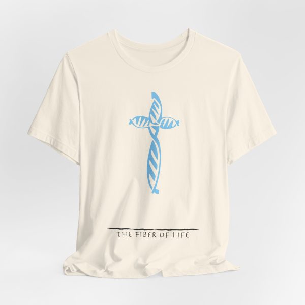 Fiber of Life Cross T-Shirt — "The Fiber of Life" Christian Faith Tee