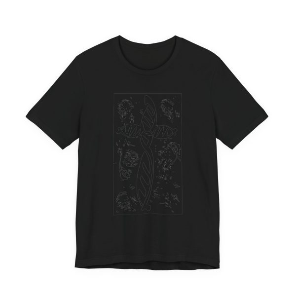 Vintage DNA Cross Tee — "Out of Chaos, God Appears" Christian Graphic T-Shirt
